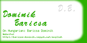 dominik baricsa business card